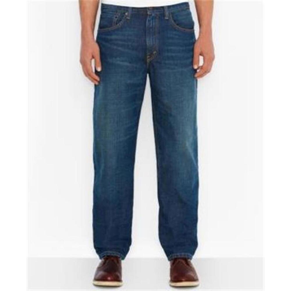 NEW MENS LEVIS 550 RELAXED BLUE JEANS TAPERED SITS AT WAIST 50 X 30 015502765